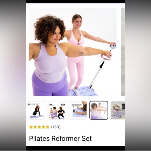 Lhanel - Pink Pilates Exercise Board with Resistance Bands - Picture 9 of 9